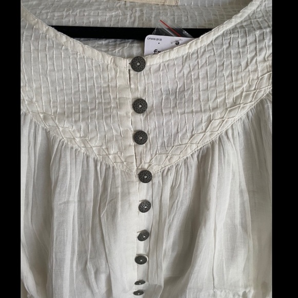 NWT Free People Cool Meadow Top Ivory - Picture 6 of 8